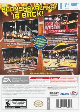 NBA JAM box cover back